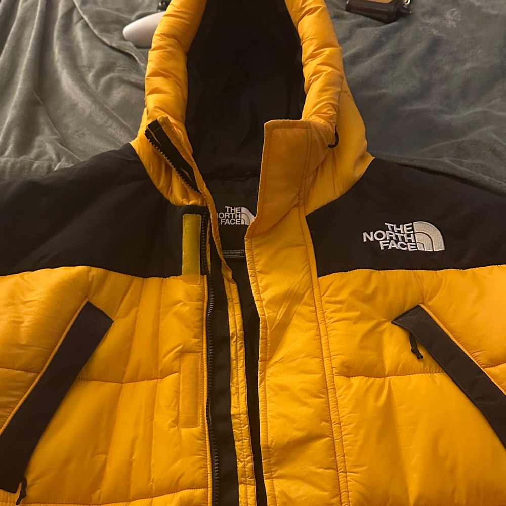 The North Face Black and Yellow Hooded Jacket